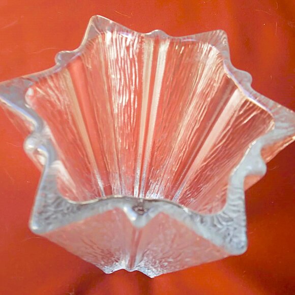 Stunning Art Deco Pierre D'Avesn for Nancy Daum Textured Star Art Glass Vase - Picture 7 of 8
